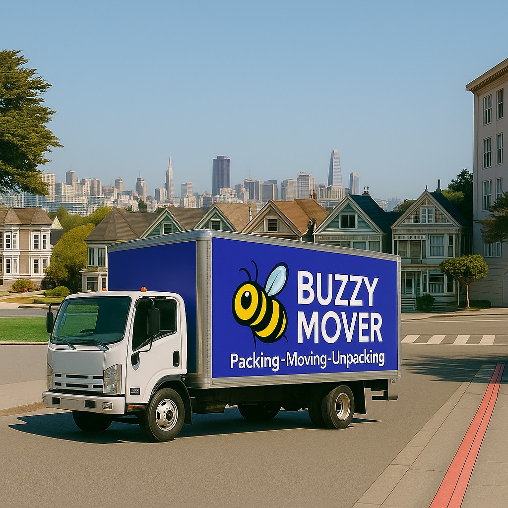 BuzzyMover truck in the city